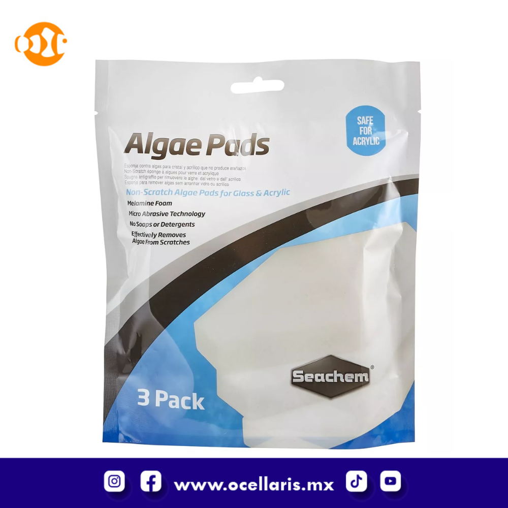 Algae Pads - Esponjas limpiadoras de espuma 3 pack
