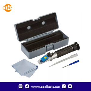 Refractómetro LED para Lectura de Salinidad con Fluido de Calibración