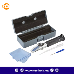 Refractómetro para Lectura de Salinidad con Fluido de Calibración