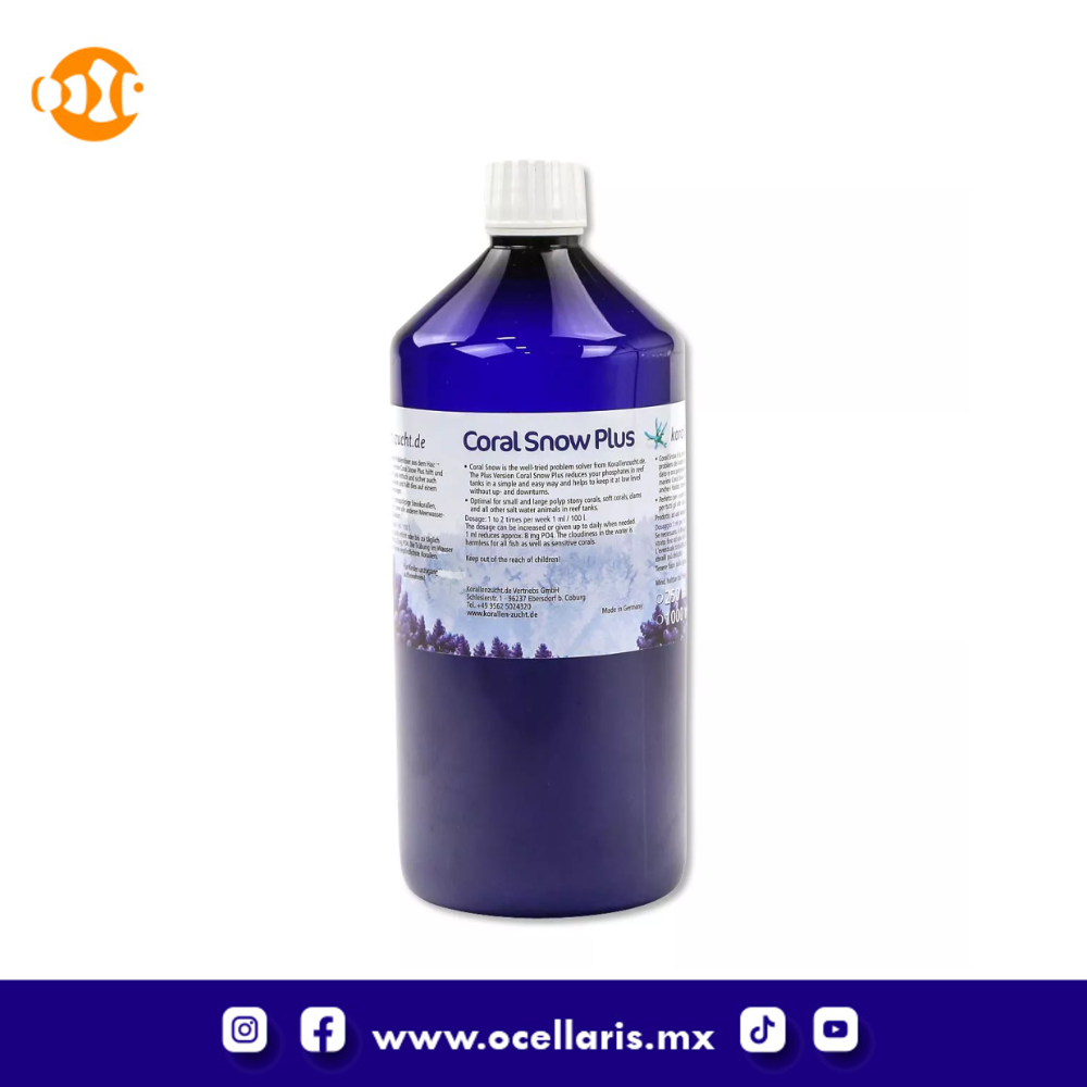 Coral Snow Plus - Ayuda a combatir Fosfatos - 1 Litro