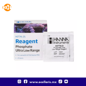 Hanna HI774-25 Reactivos para el Colorímetro de Fosfato Ultra Bajo Rango (ULR)